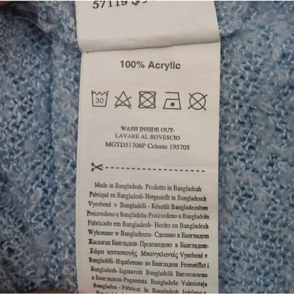 TERRANOVA CELESTE BLUE MARLED KNIT SWEATER - Picture 8 of 8